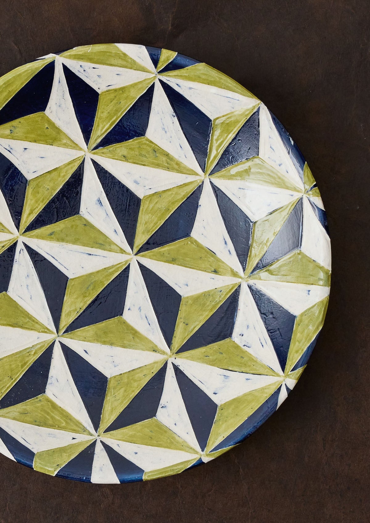 Hannah Watts Starry Eyed Platter | Rich Blue/Green