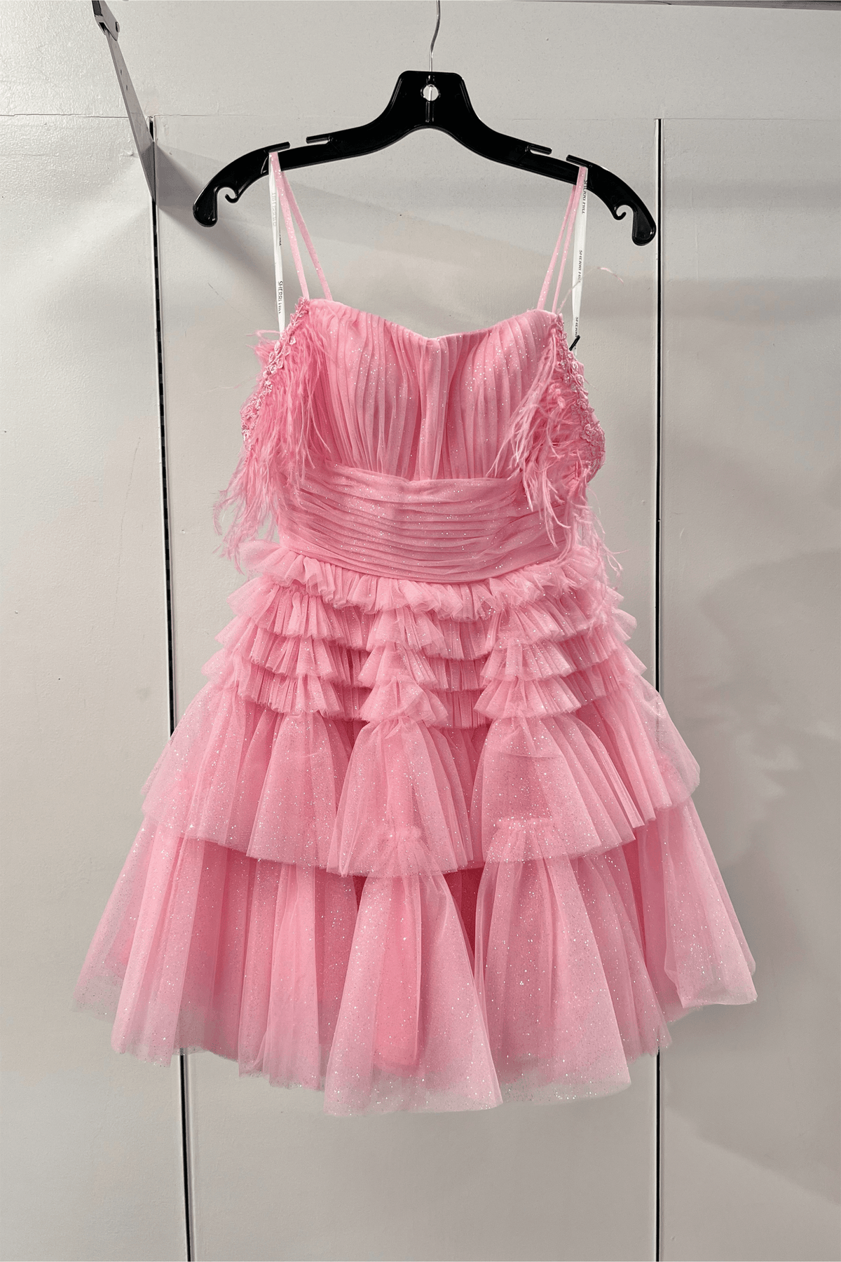 Straps Periwinkle Ruffles A-line Short Dress