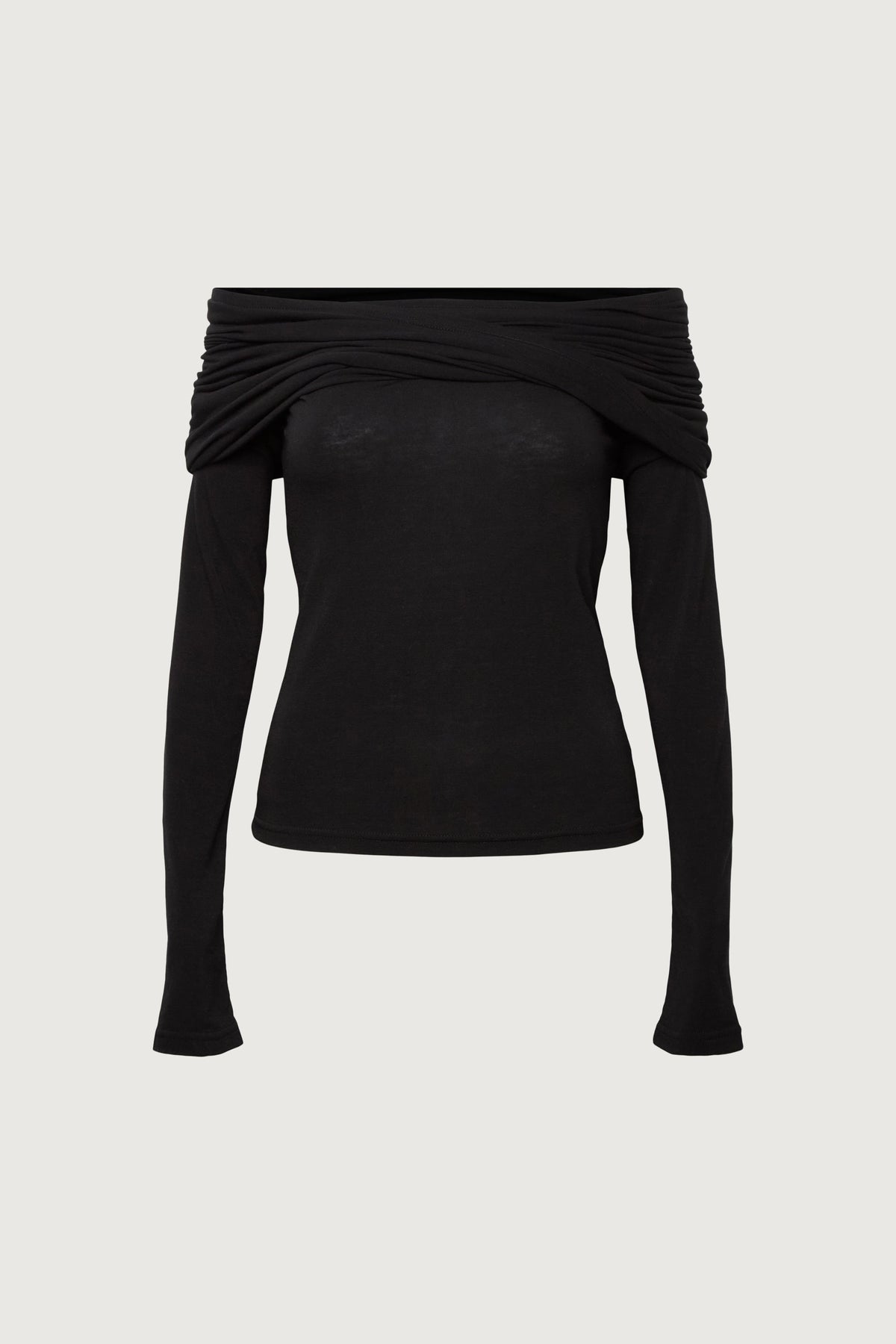 DRAPED OFF-SHOULDER TOP