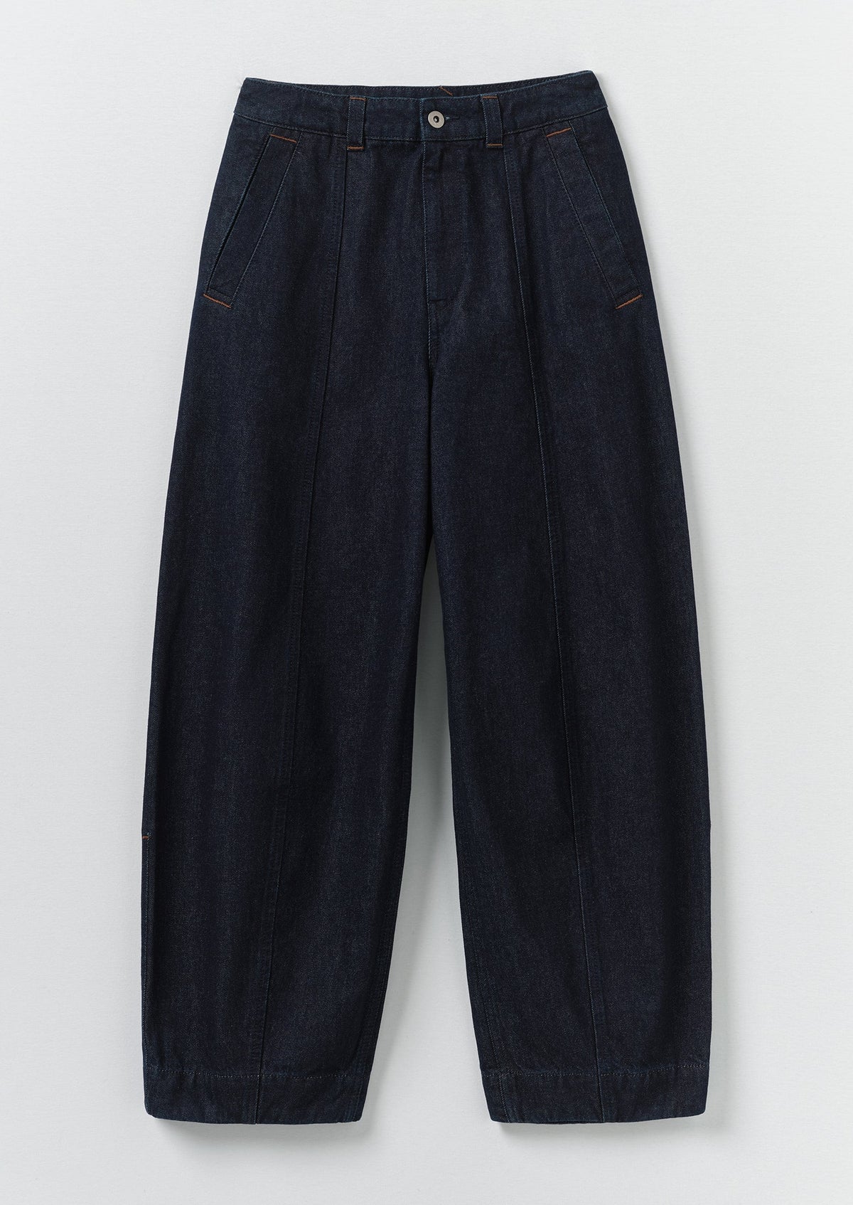 Sculpted Indigo Denim Trousers | Indigo