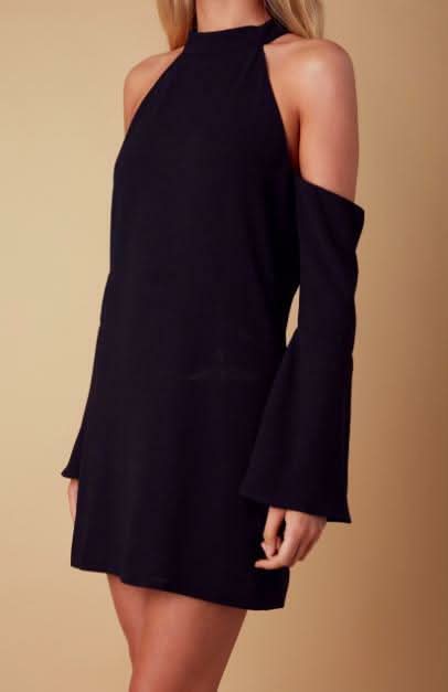 Ipanema Black Cold Shoulder Dress