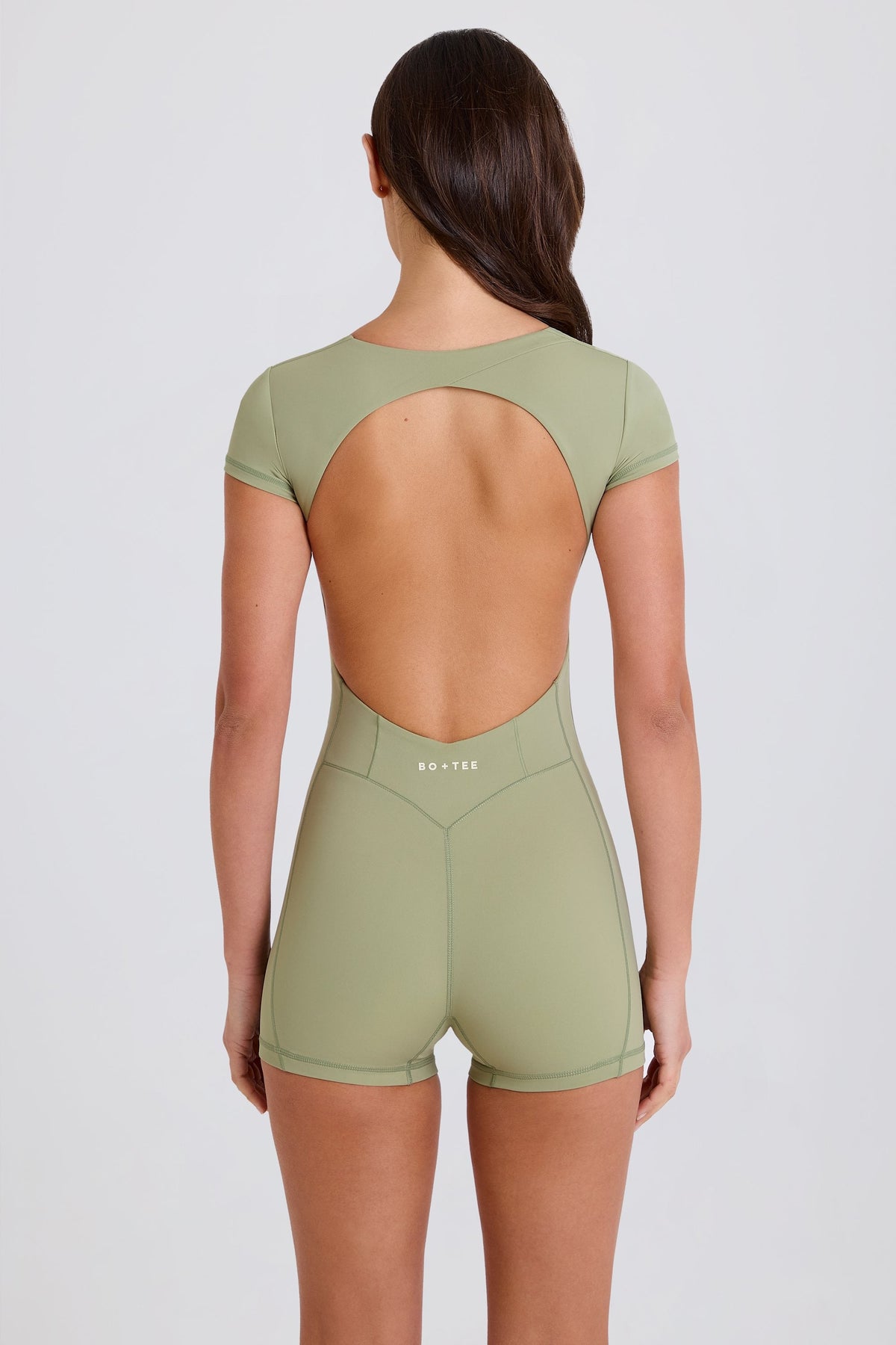 Open-Back Unitard in Matcha