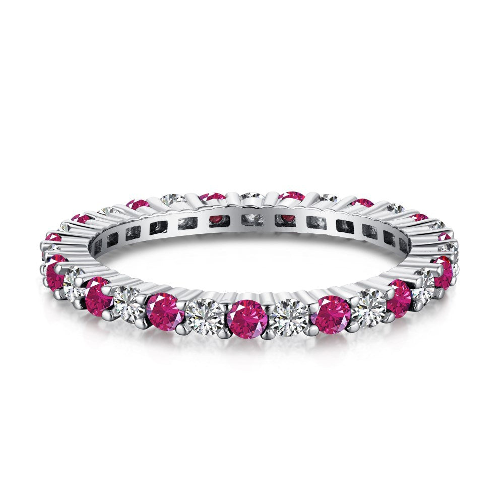 Real 925 Sterling Silver Sparkling Cocktail Ring
