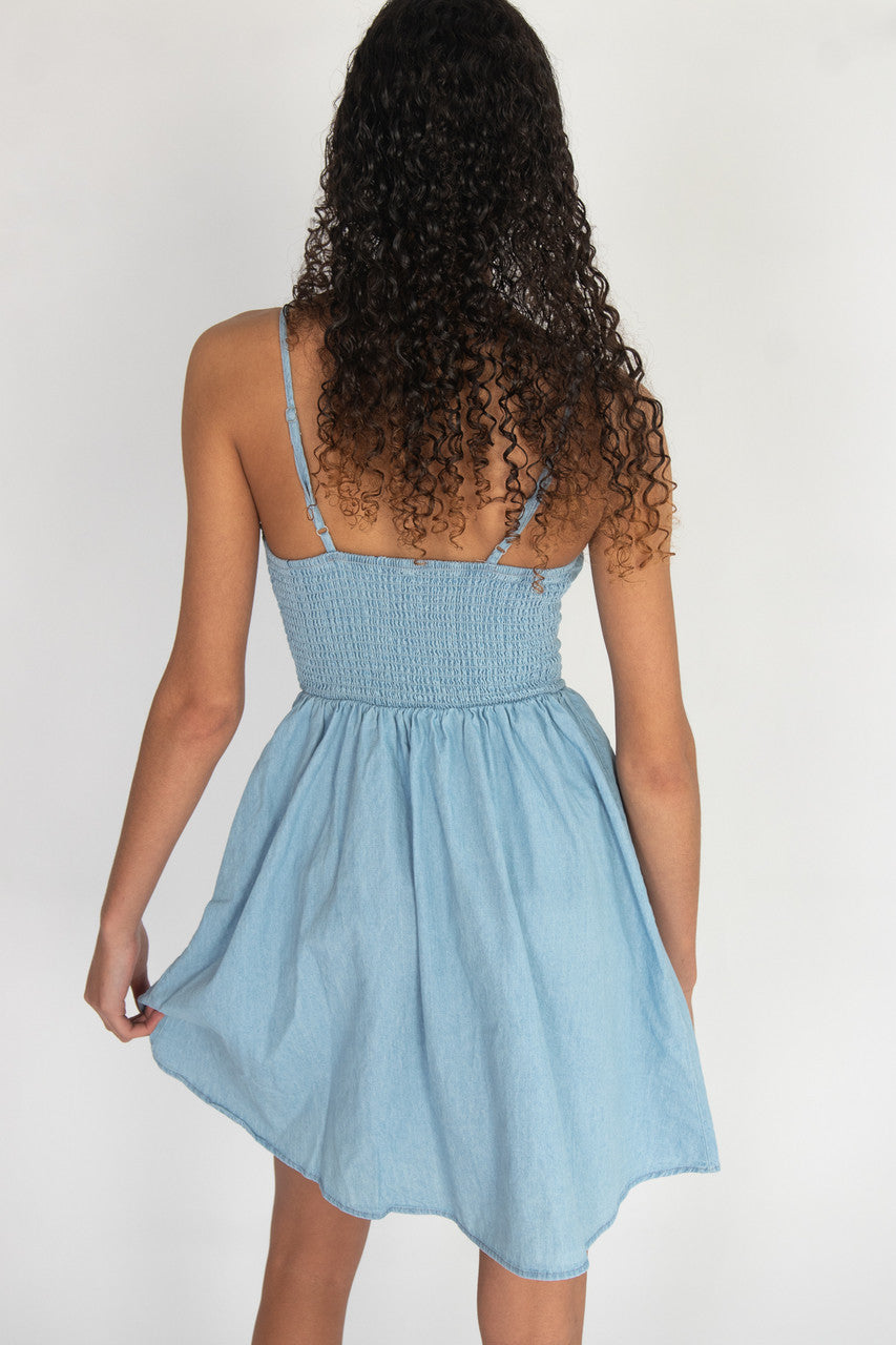 Denim Bustier Bodice Dress