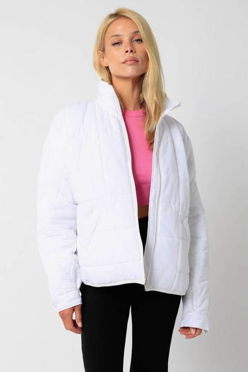 Weekender White Quilted Puffer Jacket