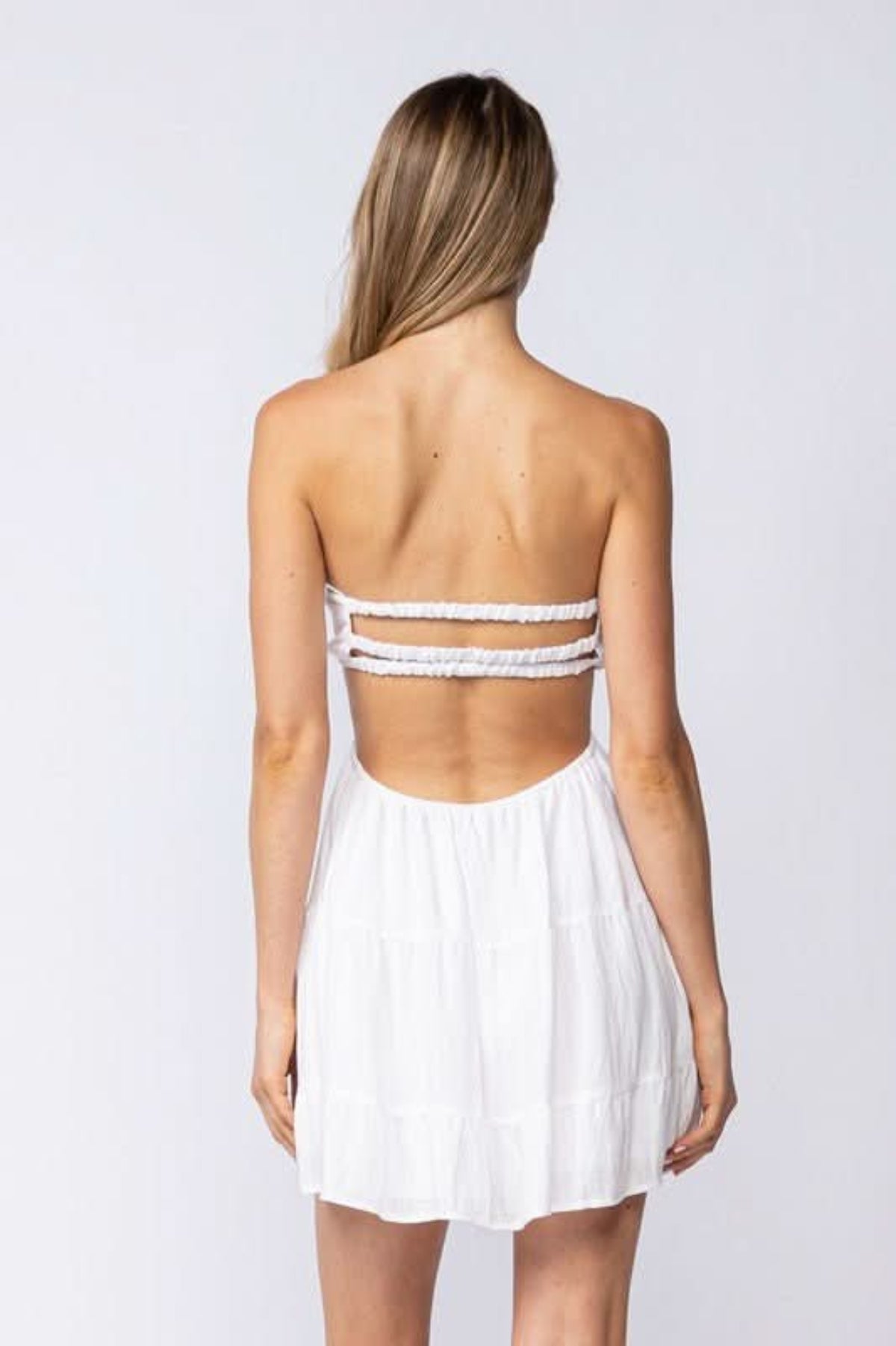 Rachel White Strapless Mini Dress