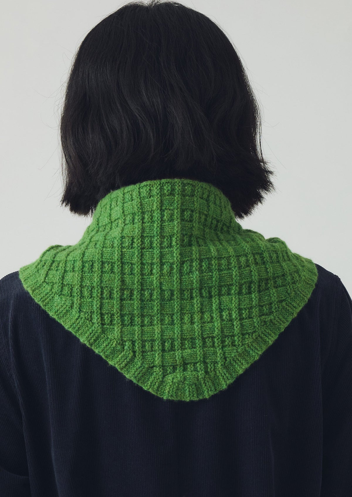 Knitted Wool Bandana | Garden Green