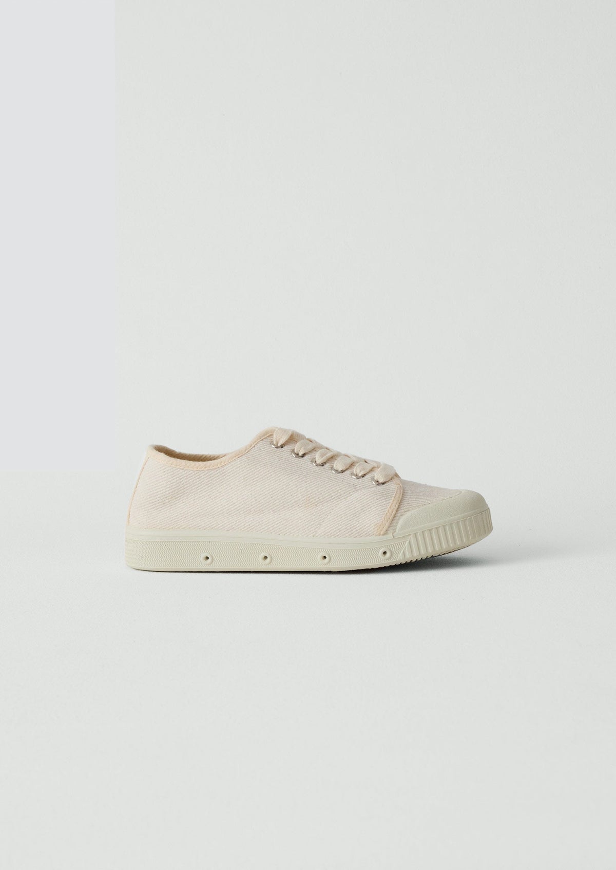 Spring Court Twill Plimsolls | Ecru