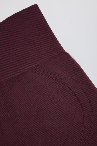 Super Sculpt Seamless Mini Shorts in Burgundy