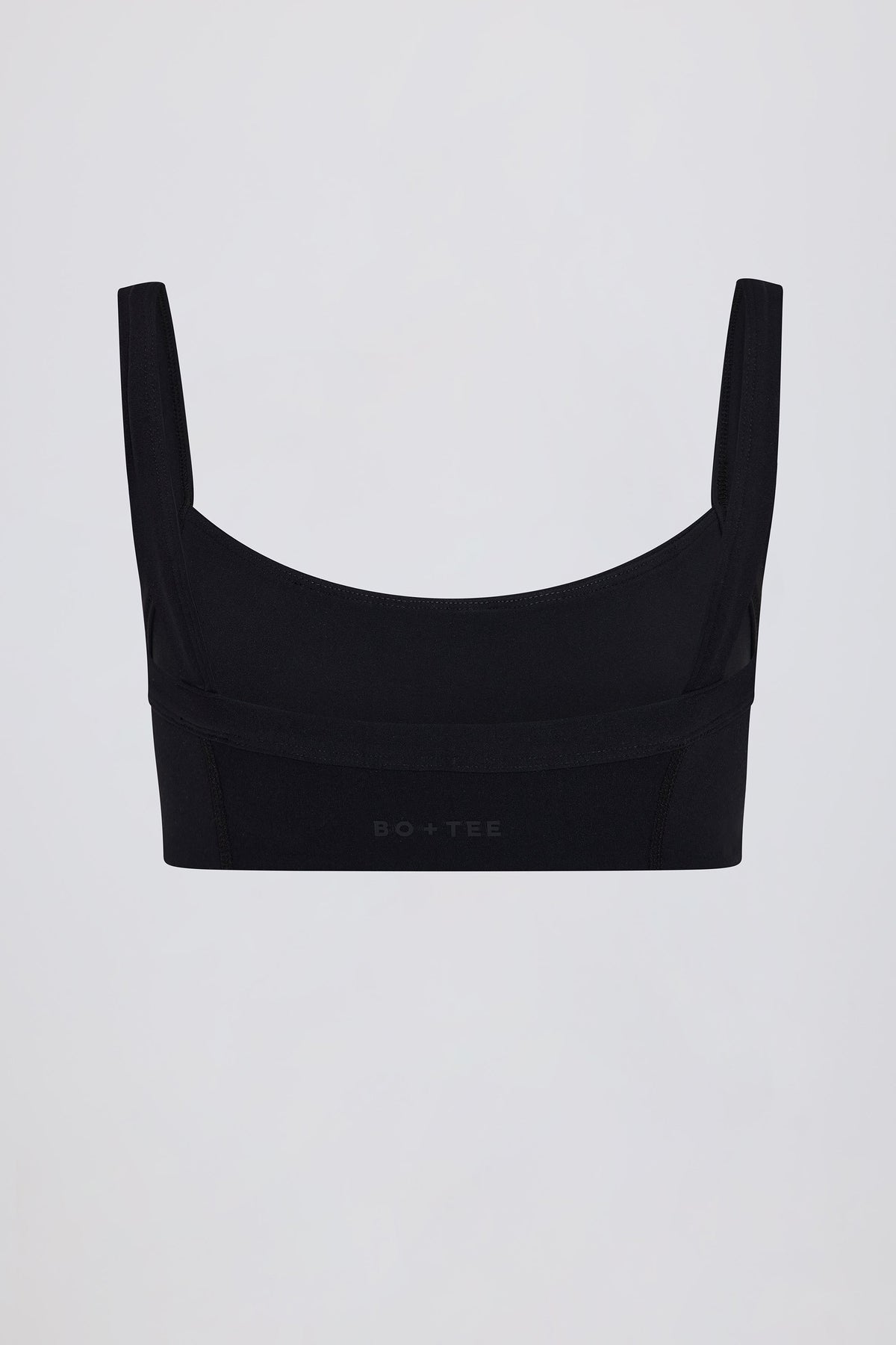 Soft Active Seam-Detail Sports Bra in Black