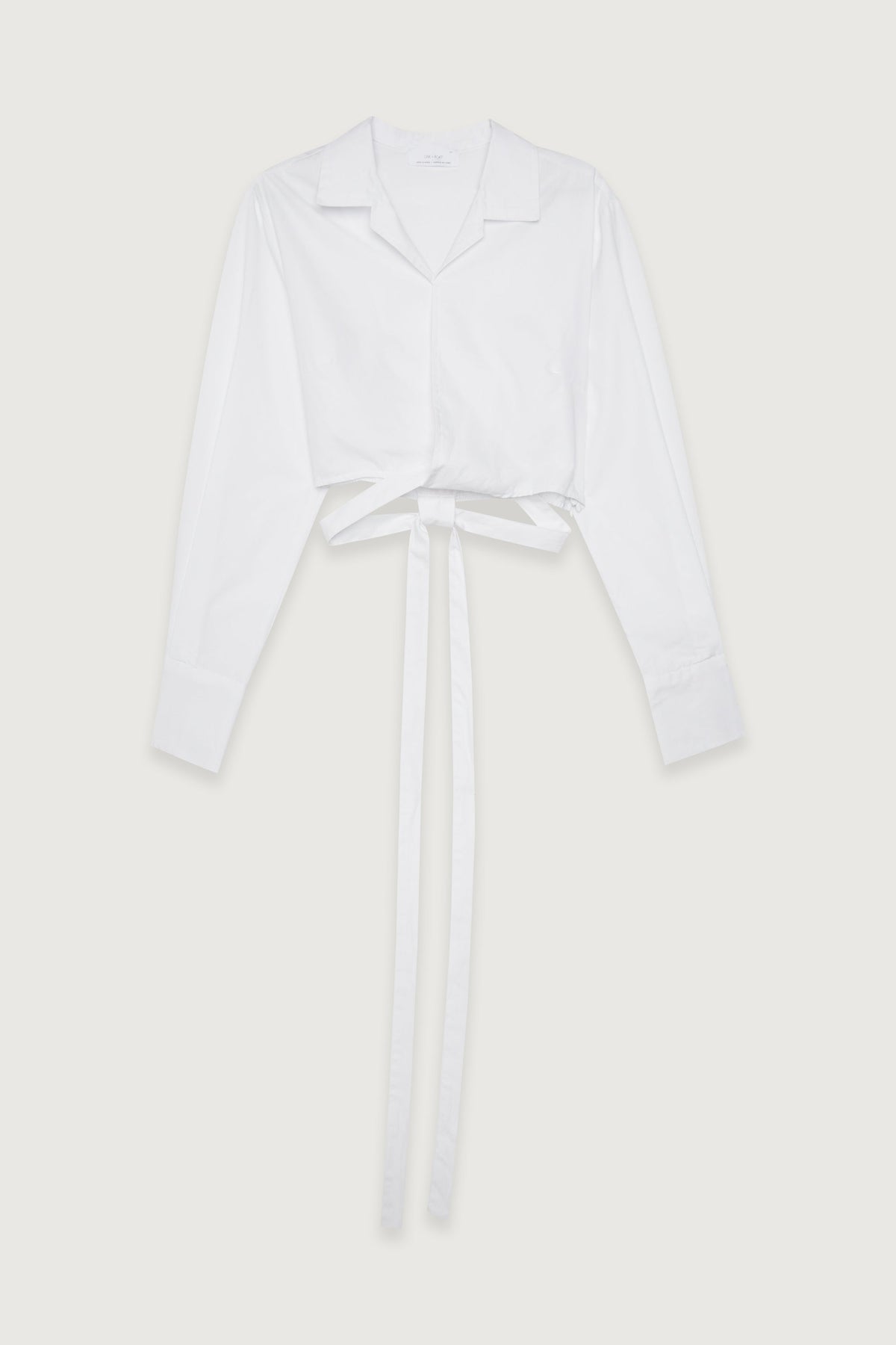 CROPPED WRAP SHIRT