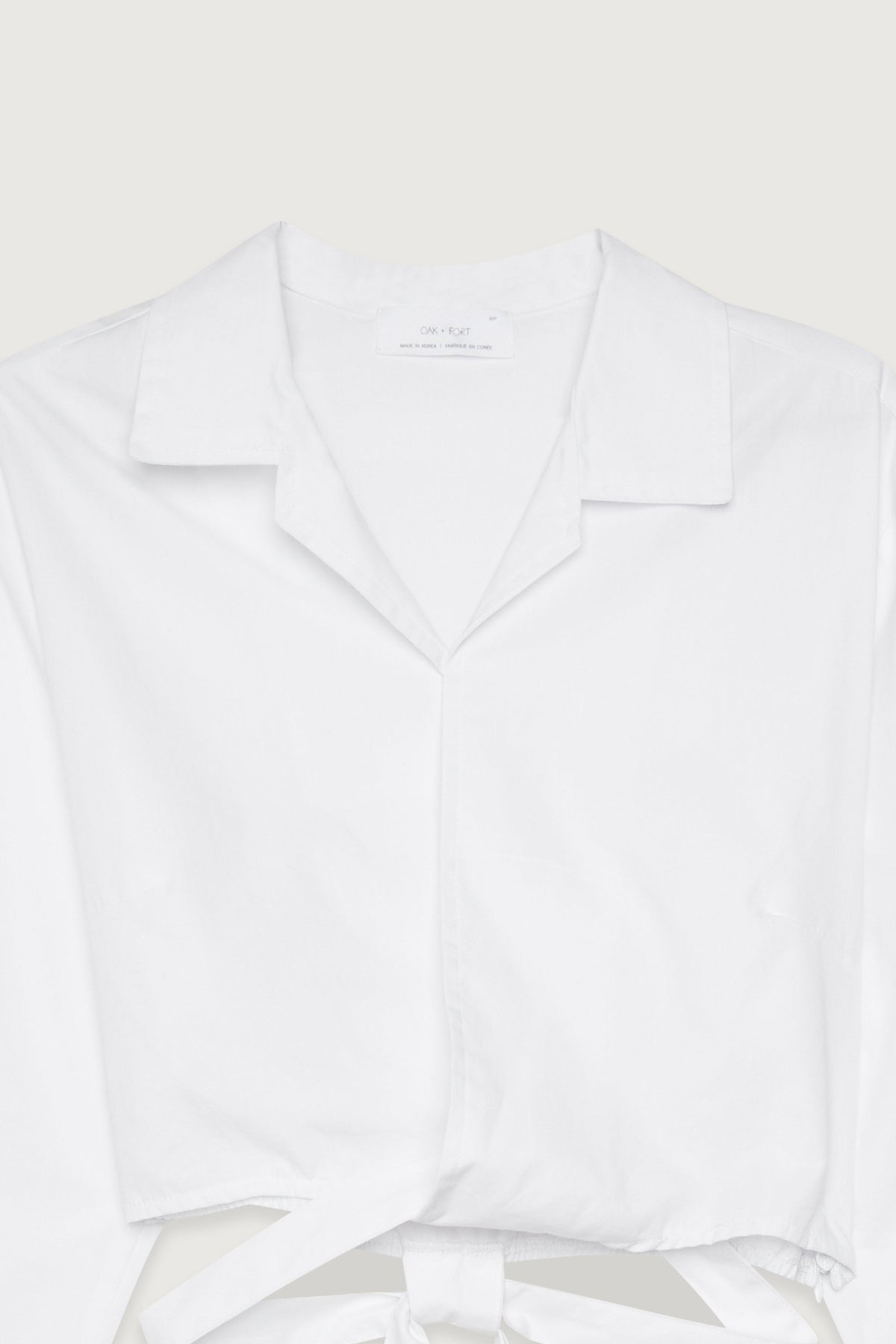 CROPPED WRAP SHIRT