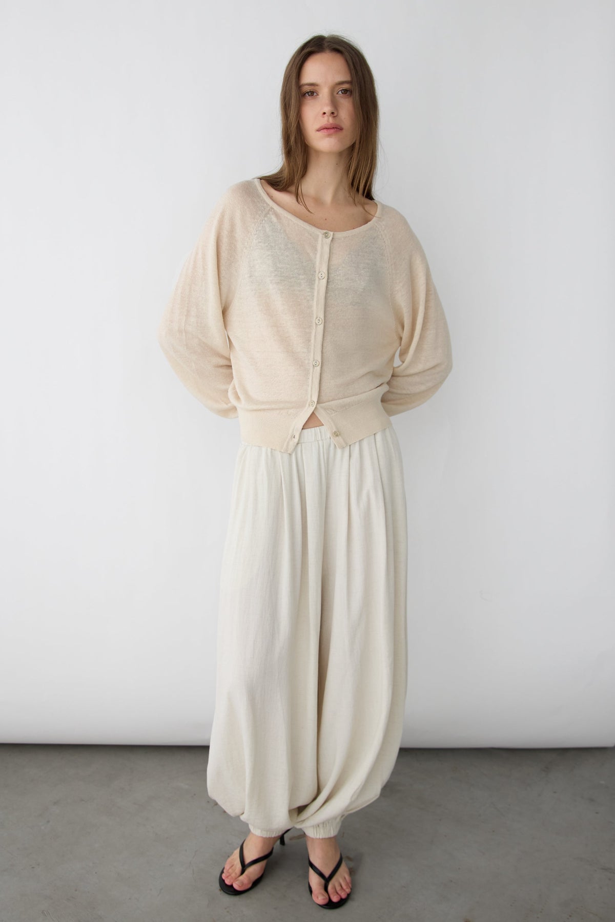 LINEN BLEND CARDIGAN