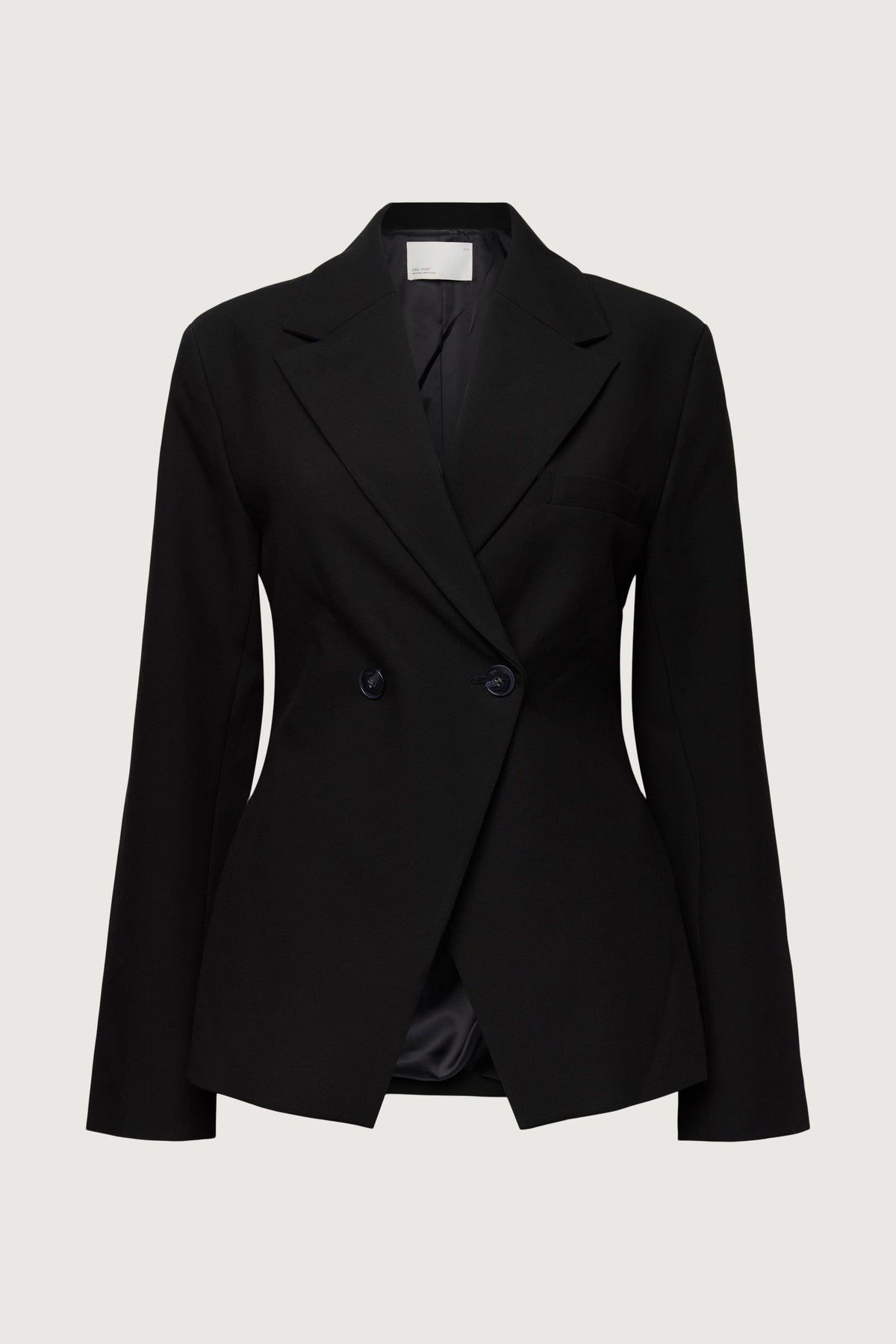 CINCHED WAIST DOUBLE-BREASTED BLAZER