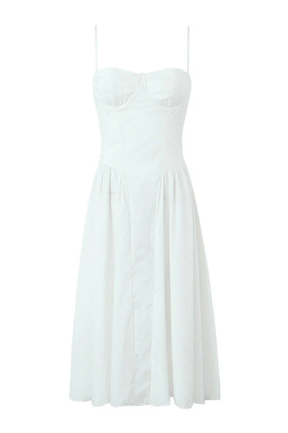 Red Spaghetti Strap Ruched Long Party Dress