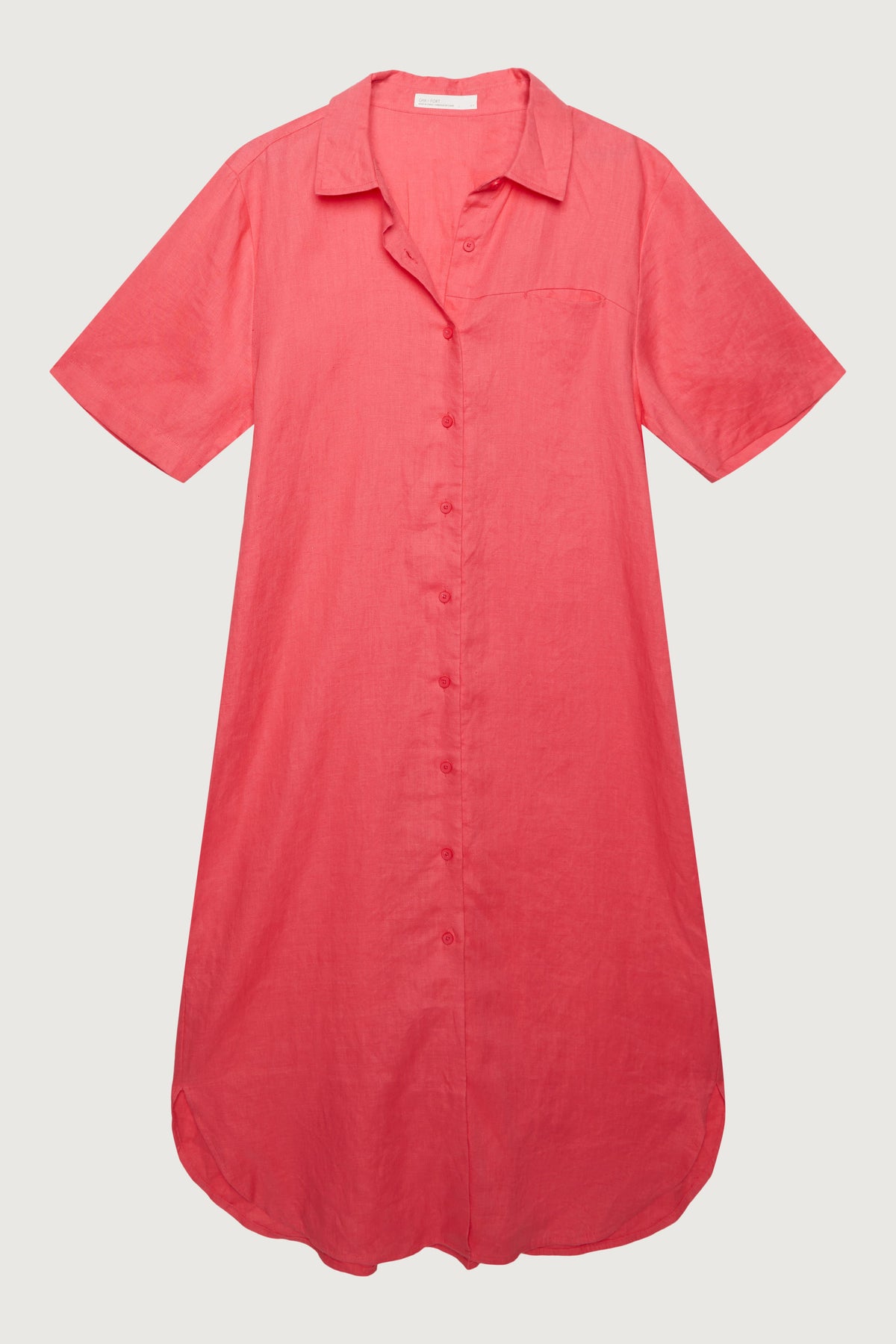 100% LINEN SHIRT DRESS