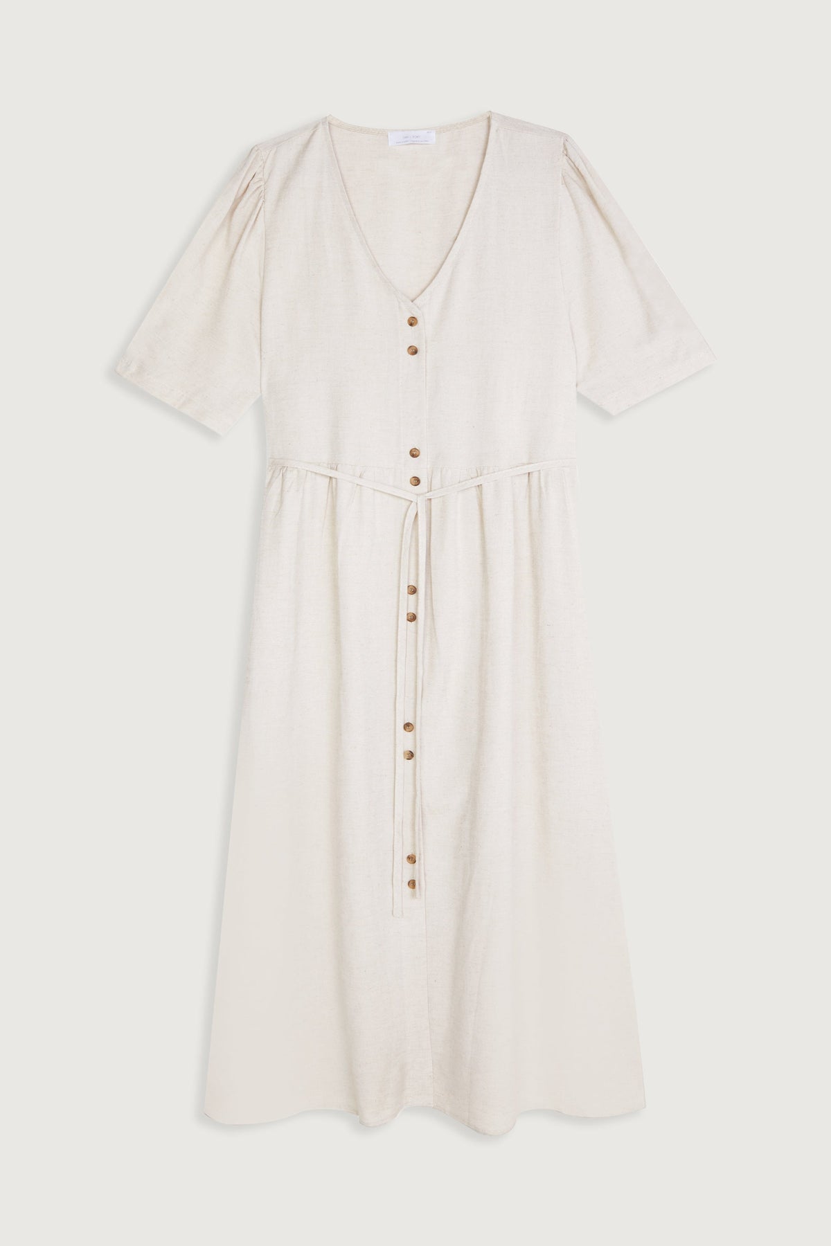 BUTTON FRONT MIDI DRESS