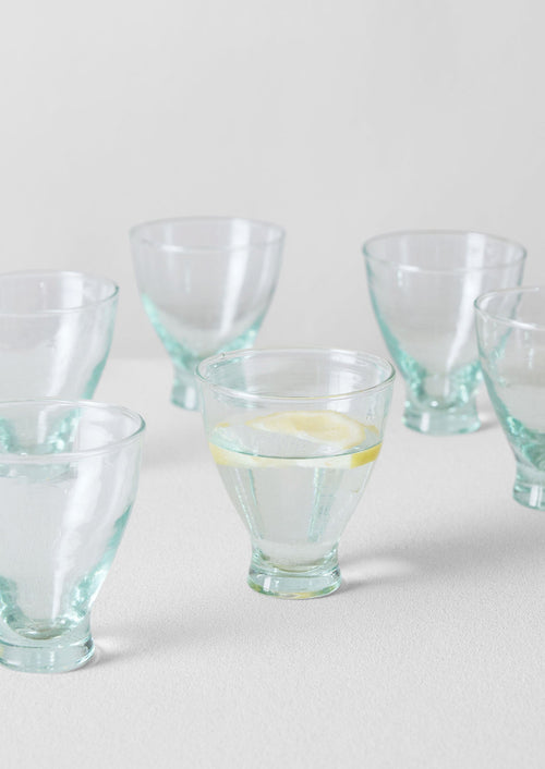 Mini Fluted Moroccan Glasses Set | Clear