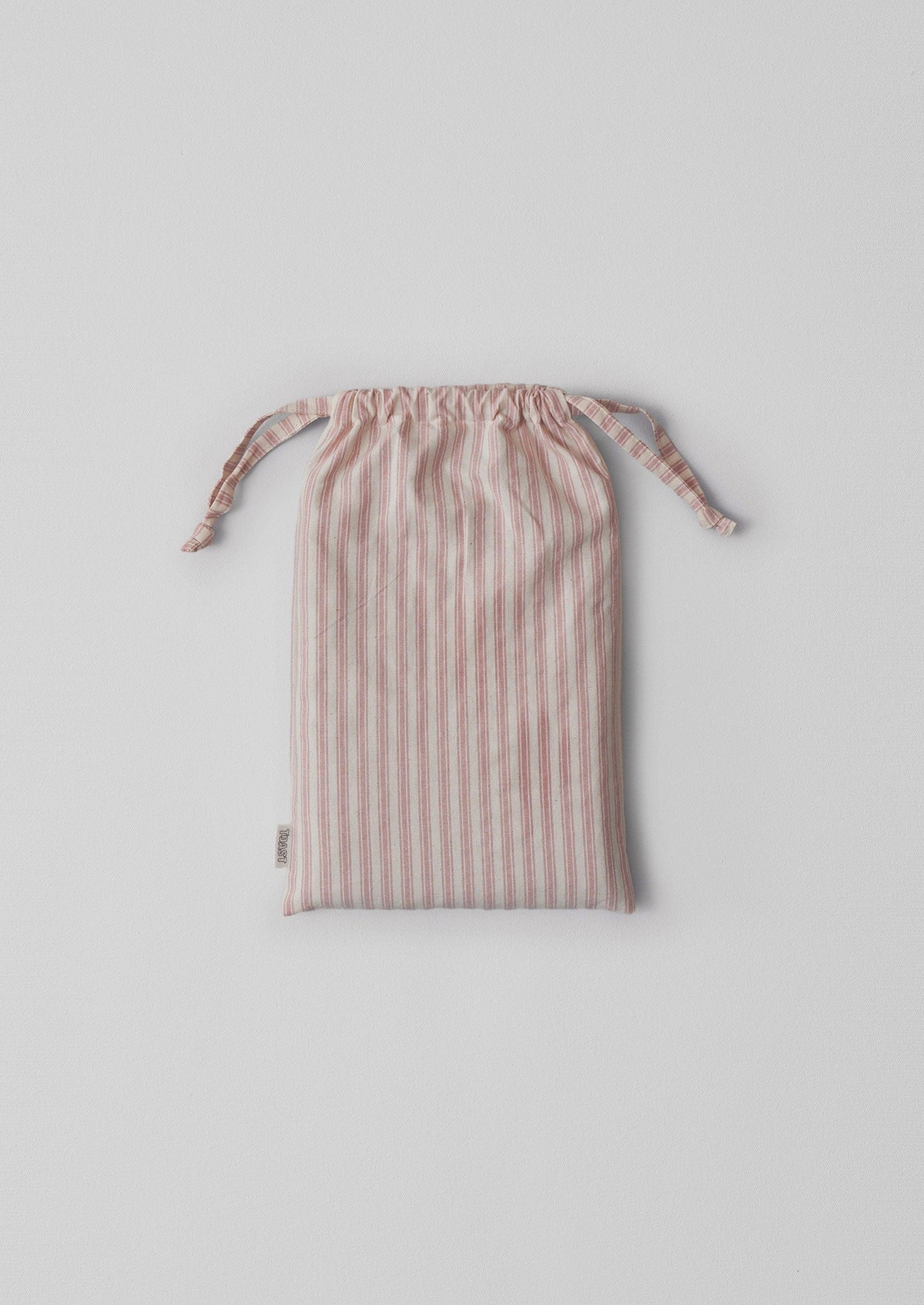 Ticking Stripe Cotton Oxford Pillowcase | Ecru/Rose