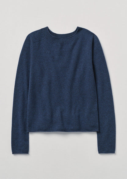 Wool Cashmere Neat Sweater | Midnight