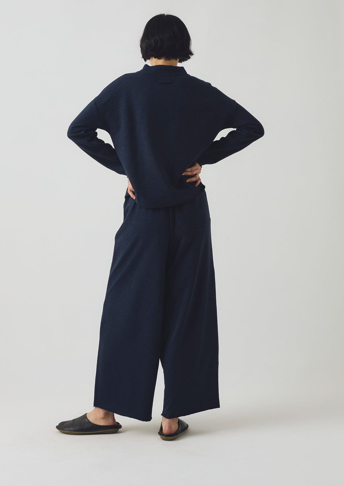 Loopback Jersey Easy Sweater | Midnight