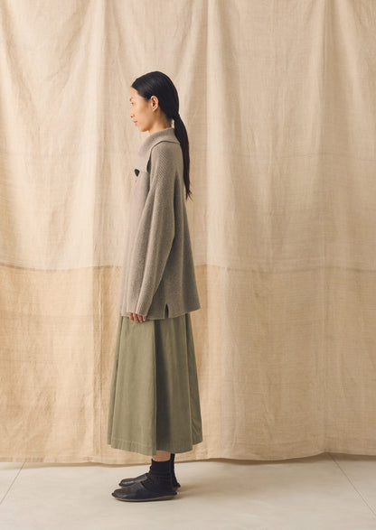 Ribbed Wool Cashmere Sweater | Oatmeal