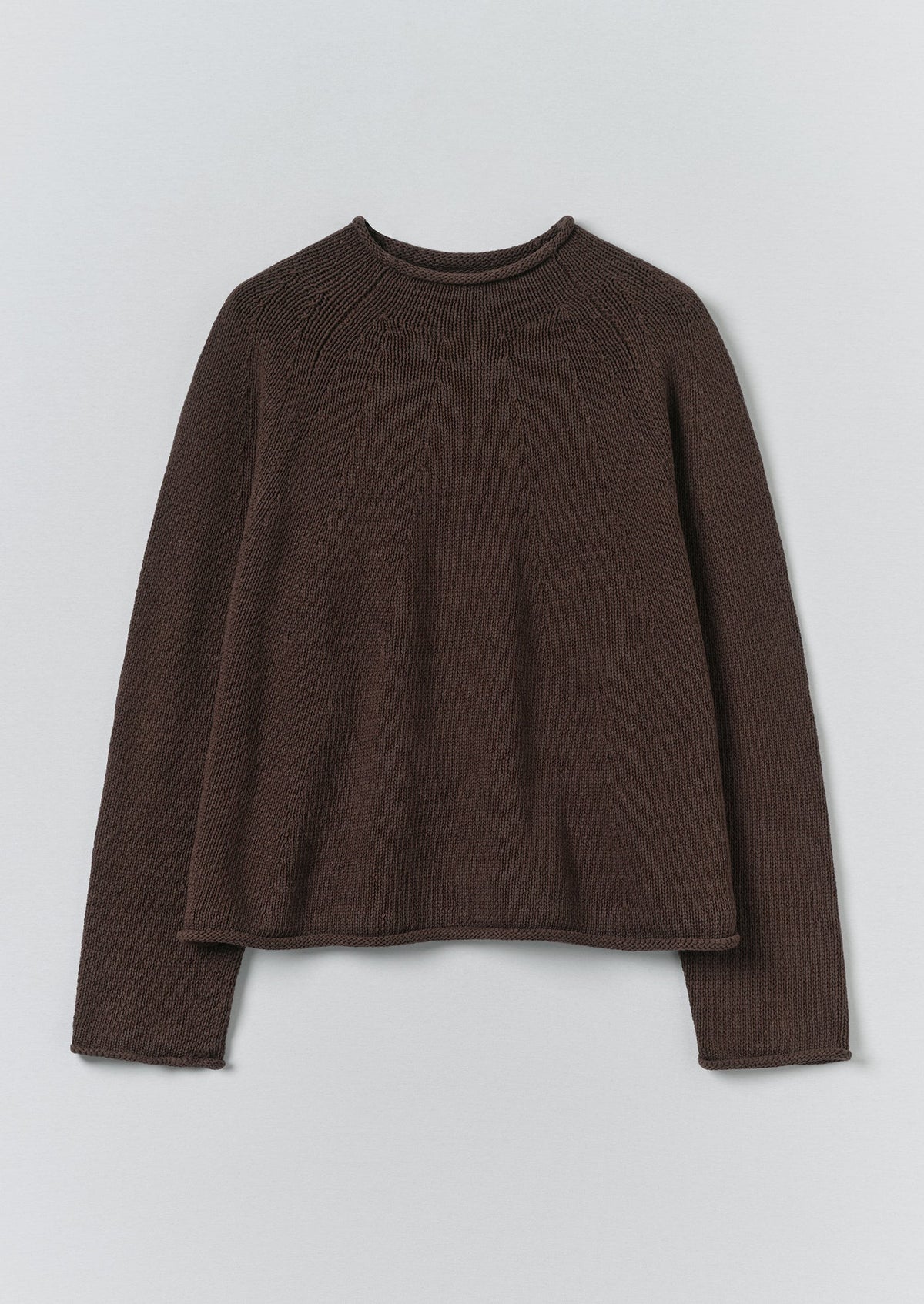 Organic Cotton Linen Easy Sweater | Bitter Chocolate