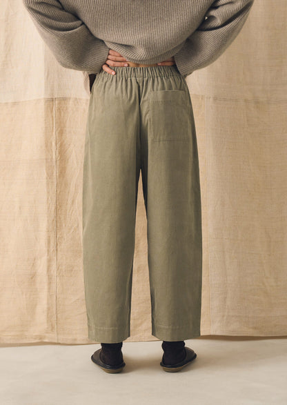 Organic Cord Barrel Leg Trousers | Spelt