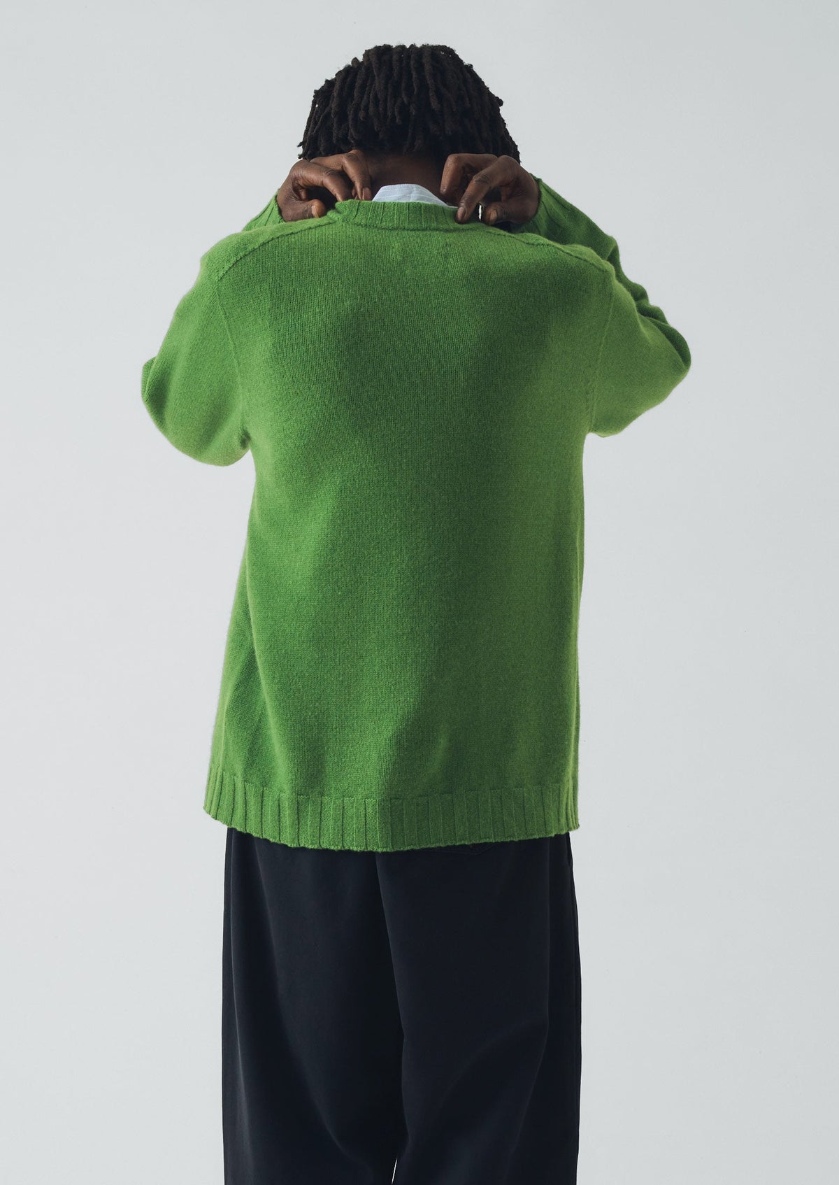 Wool Cashmere Sweater | Mineral Green