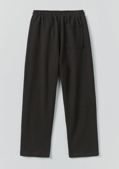 Loopback Jersey Pleated Trousers | Black Pepper