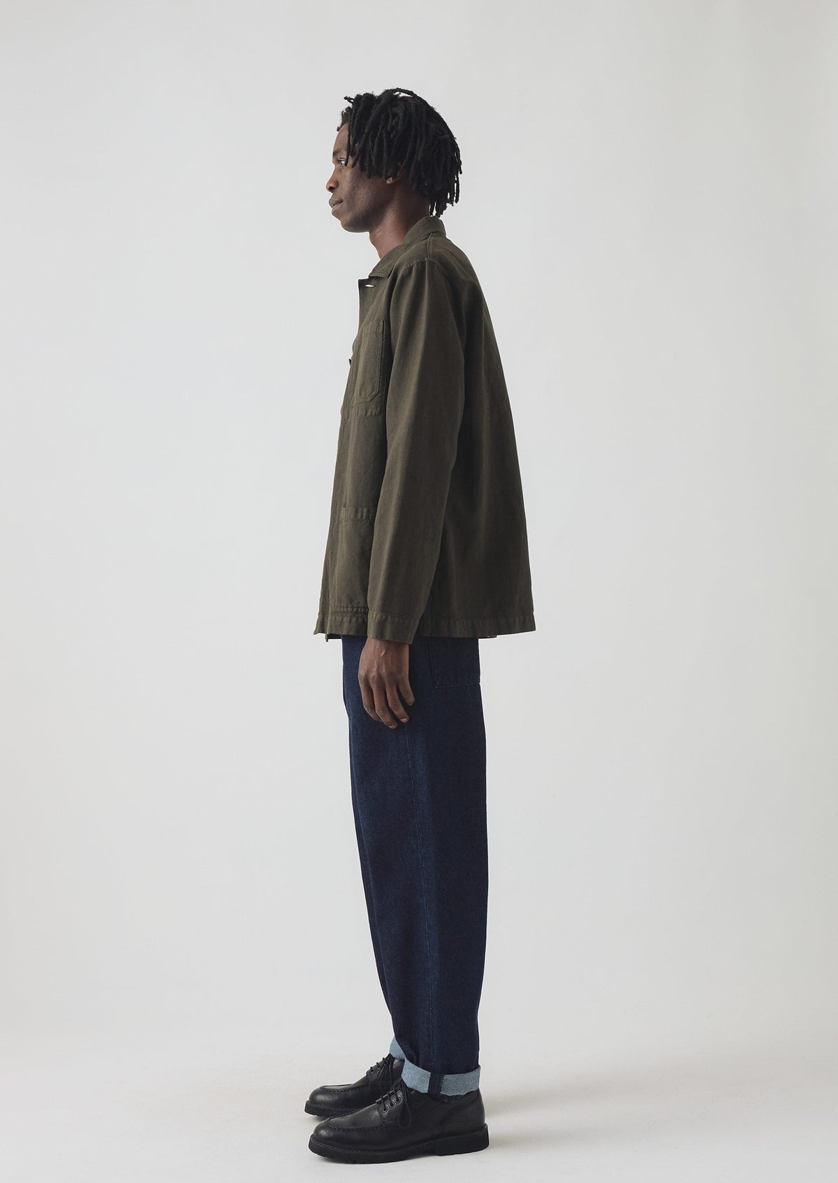 Norv Denim Tapered Trousers | Dark Indigo