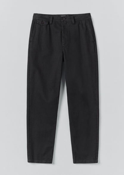 Norv Garment Dyed Tapered Trousers | Charcoal