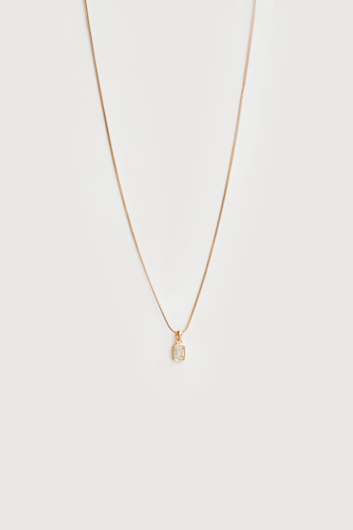 EMERALD CUT ZIRCONIA NECKLACE