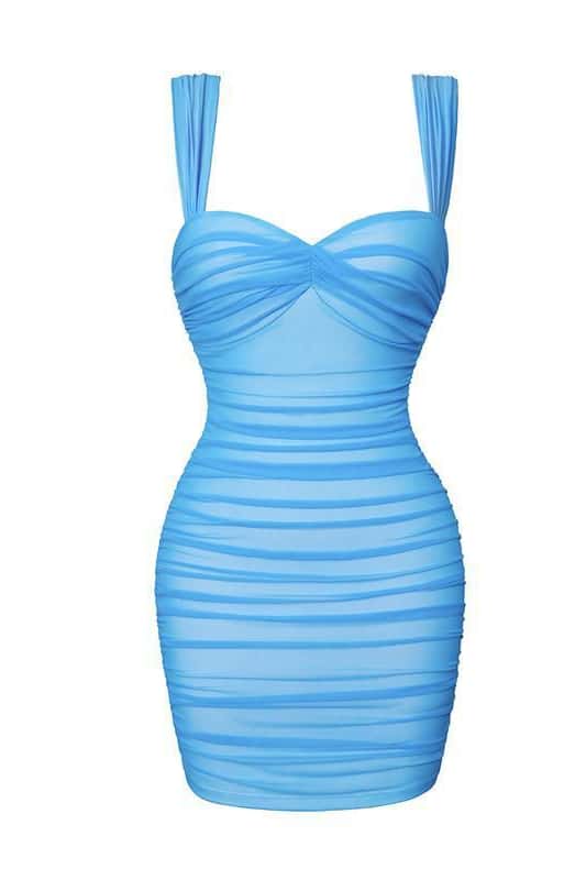 Pink Ruched Tight Dress