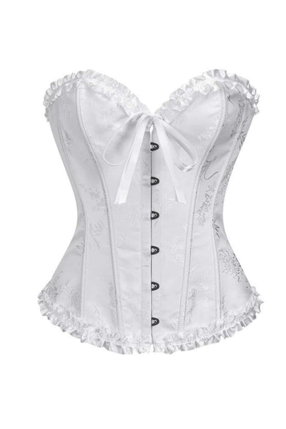 Sweetheart Lilac Lace-Up Floral Corset