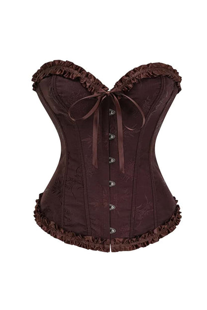 Sweetheart Lilac Lace-Up Floral Corset