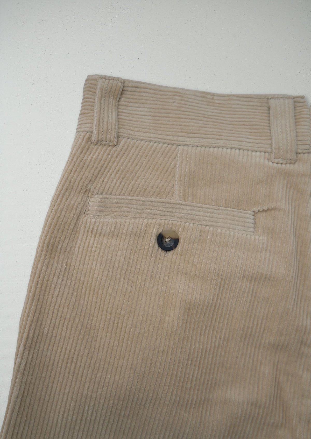 Reworn Mens Organic Cord Tapered Trousers Size 30 (075) | Taupe