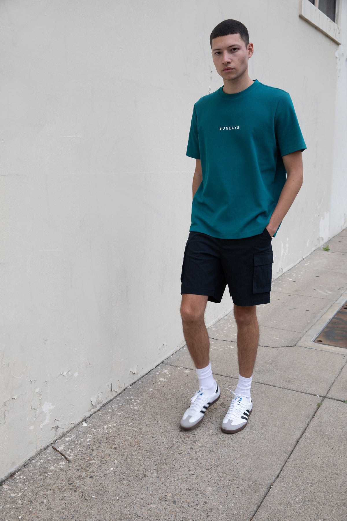COTTON NYLON CARGO SHORT