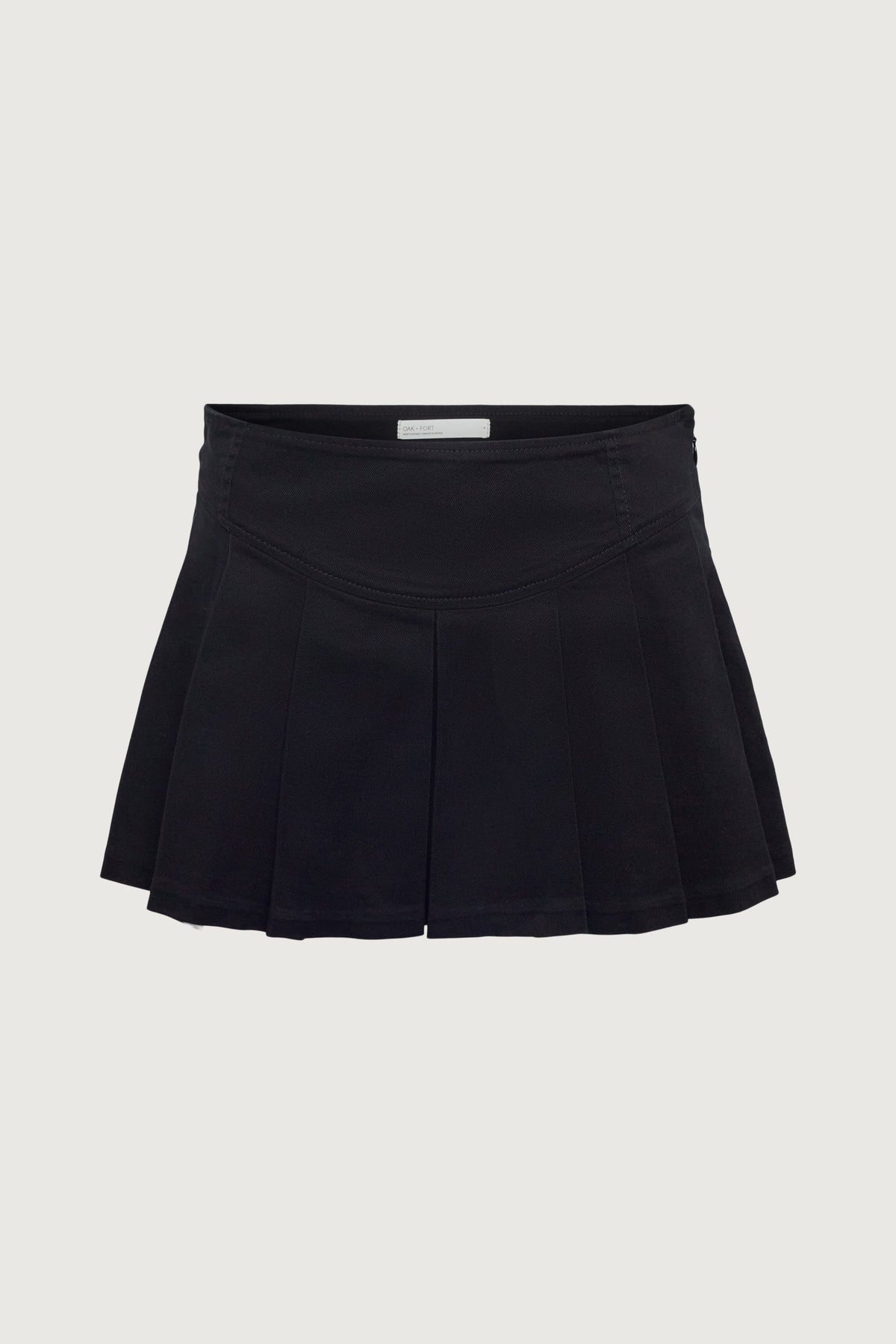 PLEATED TWILL MINI SKORT