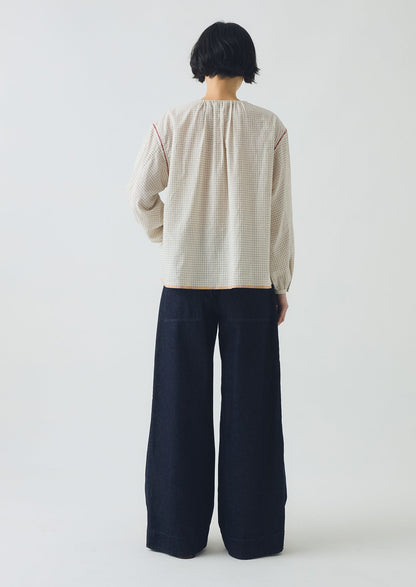 Wide Leg Denim Trousers | Indigo