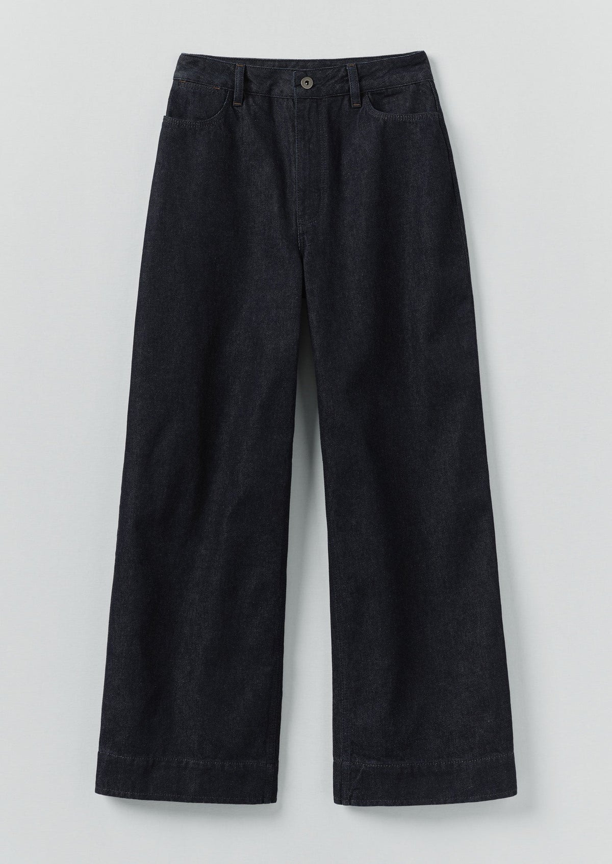 Wide Leg Denim Trousers | Indigo