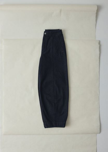 Sculpted Indigo Denim Trousers | Indigo