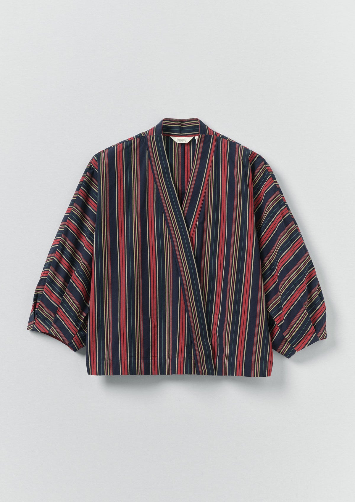 Pantry Stripe Cotton Wrap Shirt | Provencal Blue