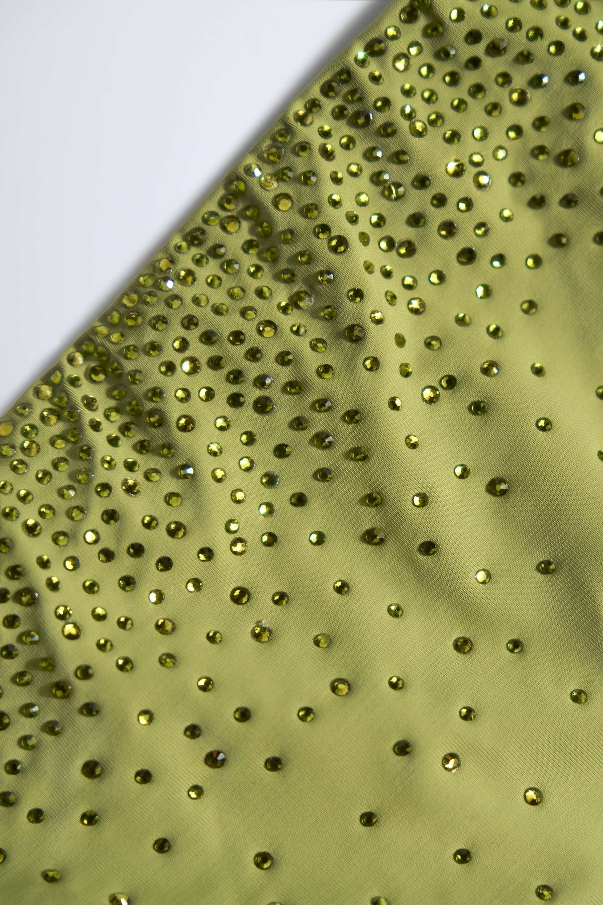 Embellished Cut-Out Swimsuit in Olive Green