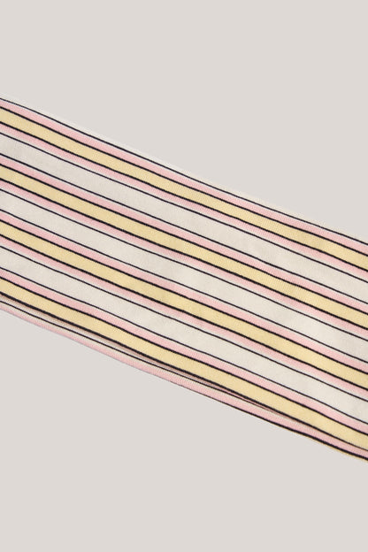Modal Ribbed Headband in Pink & Yellow Stripe
