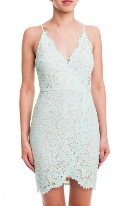LUSH Almost Exclusive Mint Lace Dress