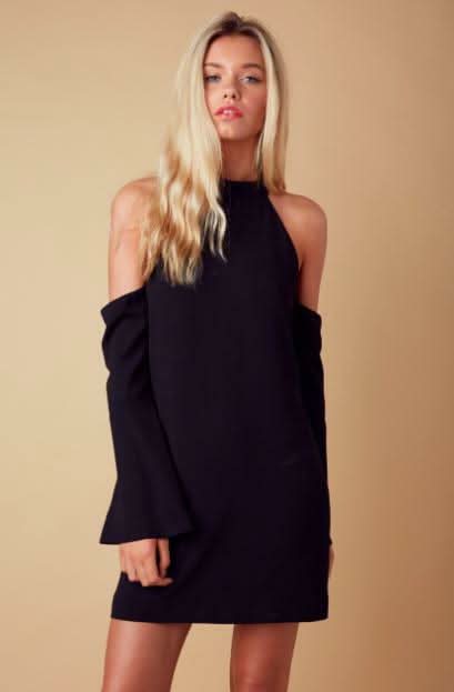 Ipanema Black Cold Shoulder Dress