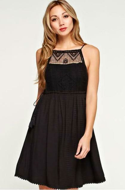 Sedona Black Bib Dress