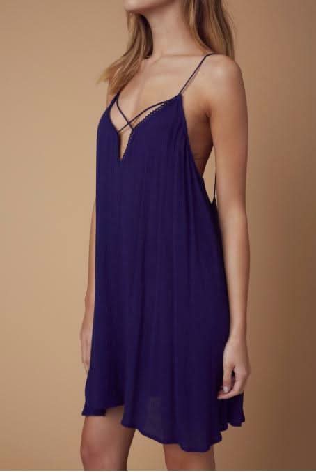 Laguna Navy-Blue Cover-Up Dress