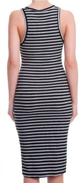 Virginia Black and  Ivory Striped Tank Dress
